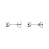 18ct White Gold Diamond Princess and Marquise Cut Cluster Stud Earrings, FEU-111._2