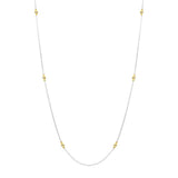 18ct White and Yellow Gold Diamond Necklet N1019