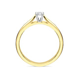 18ct Yellow Gold Diamond Round Brilliant Cut Solitaire Ring, FEU-2516_2