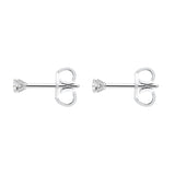 30183034 18ct White Gold 0.10ct Diamond Claw Set Solitaire Stud Earrings, BLC-182.