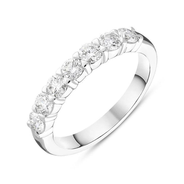 Platinum Brilliant Cut 0.80ct Diamond Half Eternity Ring, BLC-180.