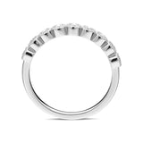 Platinum 0.27ct Diamond Bezel Set Half Eternity Ring