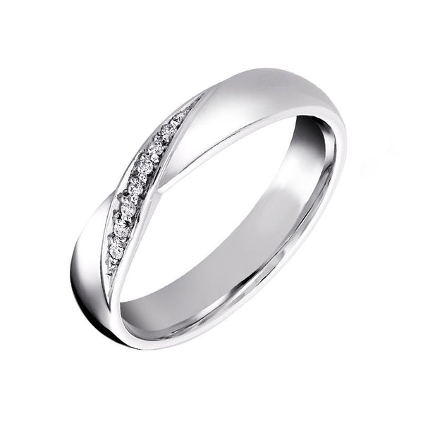 Platinum 0.35ct Diamond Half Eternity Ring, BNN-346.