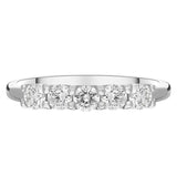 Platinum 0.54ct Diamond Claw Set Half Eternity Ring FEU-2294_2