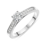 Platinum 0.68ct Diamond Brilliant Cut Ring, FEU-1203.