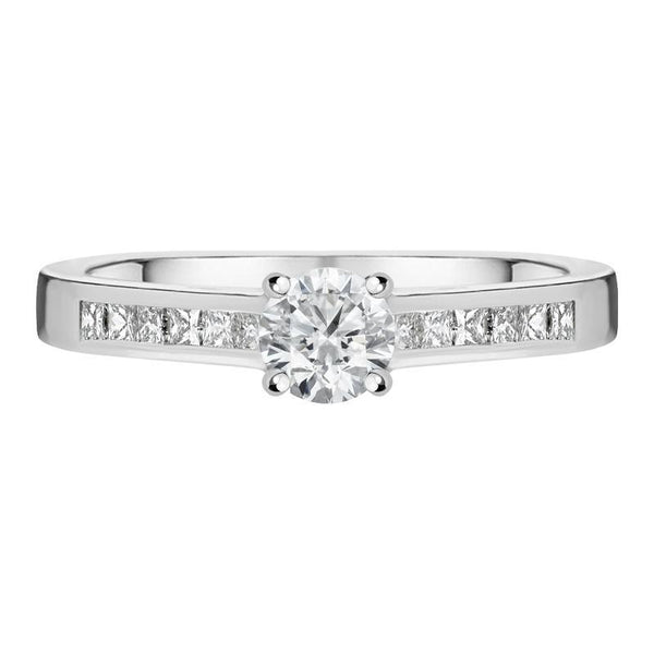 Platinum 0.68ct Diamond Brilliant Cut Ring, FEU-1203.