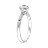 Platinum 0.89ct Diamond Set Shoulder Solitaire Ring, FEU-2392_3