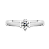 Platinum Brilliant Cut 0.42ct Diamond Trellis Set Solitaire Ring BLC-165