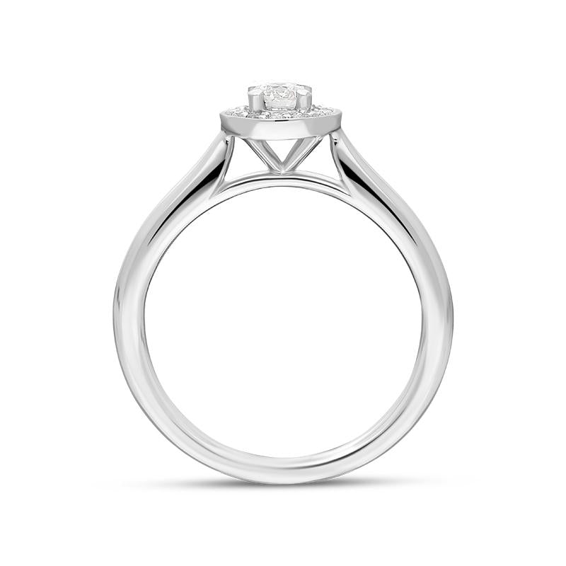 Platinum Diamond Round Brilliant Cut Cluster Ring, FEU-1905_3