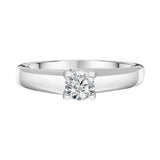 Platinum Diamond Twisted Claw Set Solitaire Ring RUNQ0000484