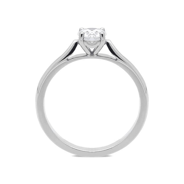 Platinum 0.66ct Diamond Brilliant Cut Solitaire Ring. FEU-1641.