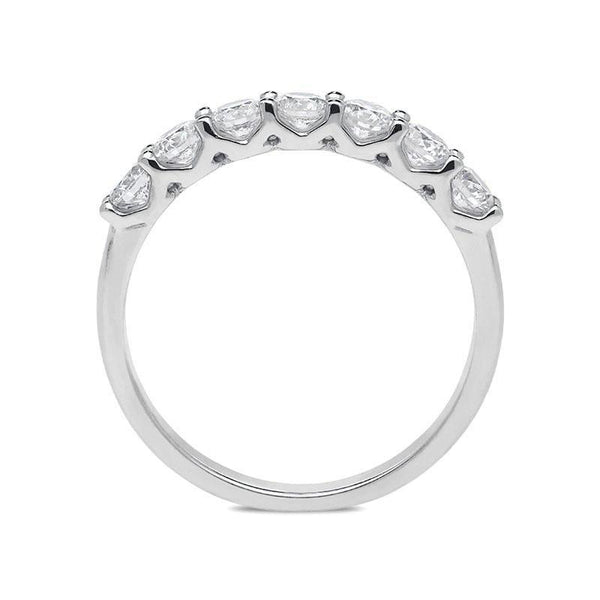 Platinum 0.79ct Diamond Brilliant Cut Half Eternity Ring, FEU-1414.
