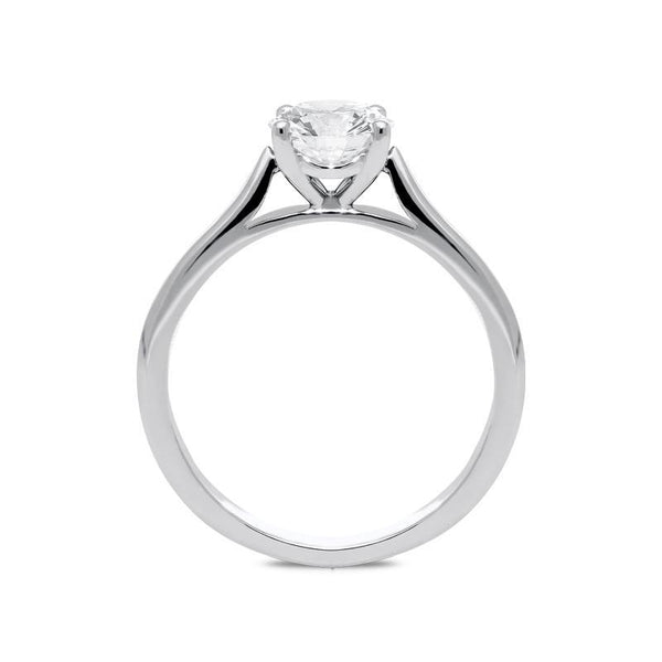 Platinum 0.80ct Diamond Brilliant Cut Solitaire Ring FEU-1829