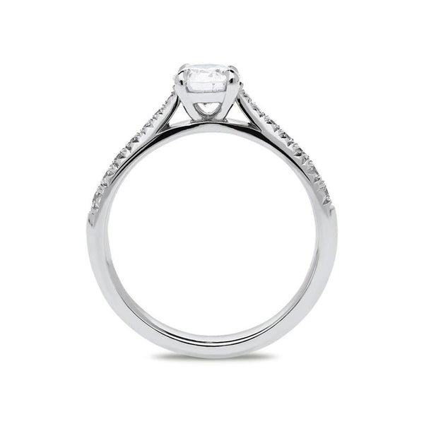Platinum 0.82ct Diamond Brilliant Cut Ring, ATD-084. 