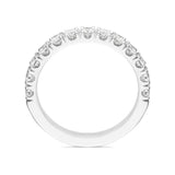 Platinum 0.86ct Diamond Brilliant Cut Half Eternity Ring, FEU-2015.